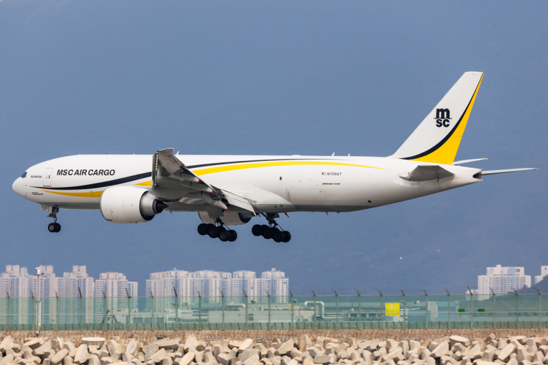 Photo of N709GT - MSC Air Cargo Boeing 777-F at HKG on AeroXplorer Aviation Database