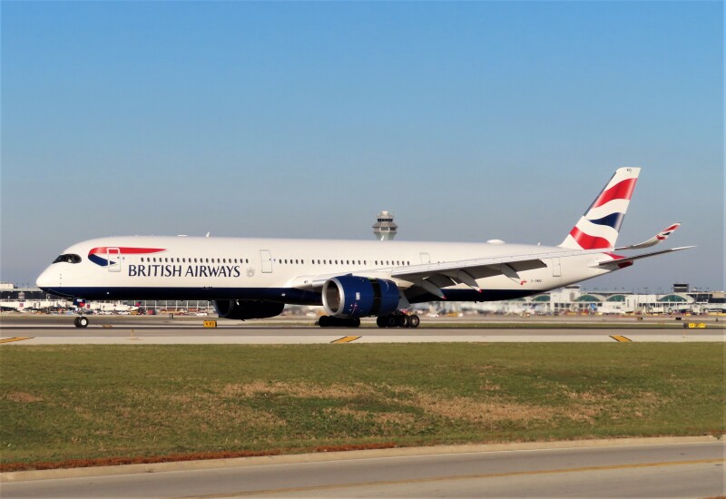 Photo of G-XWBE - British Airways Airbus A350-1000 at ORD on AeroXplorer Aviation Database