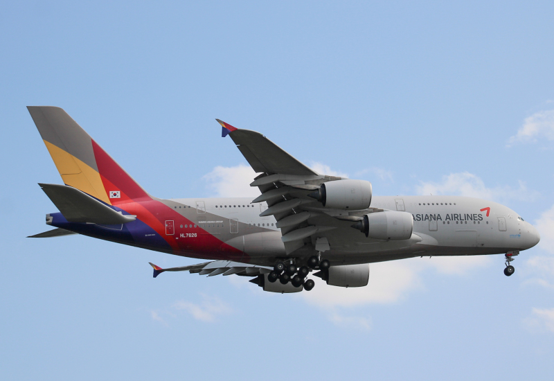 Photo of HL7626 - Asiana Airlines Airbus A380-800 at FRA on AeroXplorer Aviation Database