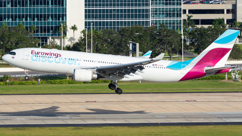 Photo of D-AXGE - Eurowings Airbus A330-200 at TPA on AeroXplorer Aviation Database