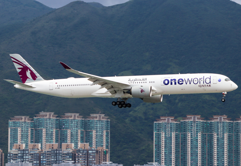 Photo of A7-ANE - Qatar Airways Airbus A350-1000 at HKG on AeroXplorer Aviation Database