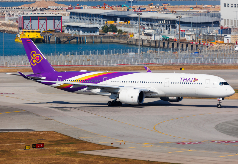 Photo of HS-THD - Thai Airways  Airbus A350-900 at HKG on AeroXplorer Aviation Database