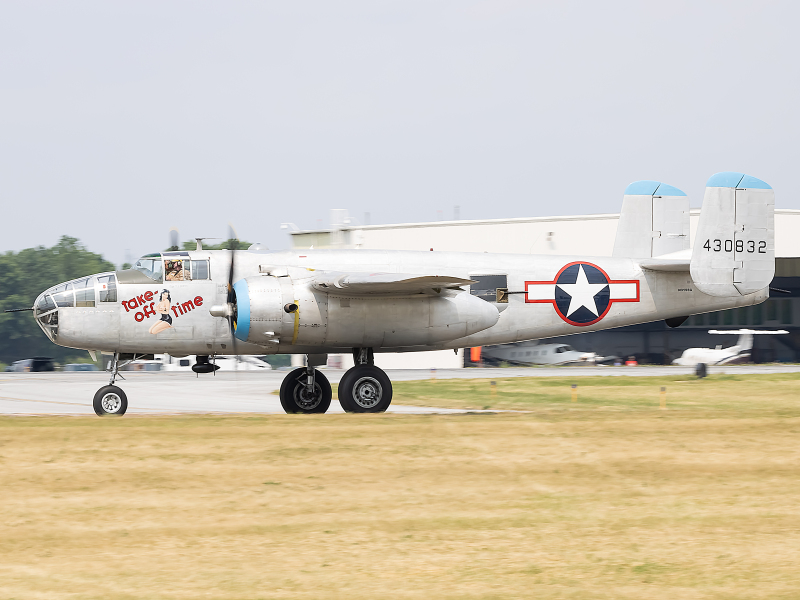 Photo of N3155G - PRIVATE  North American B-25 Mitchell at RDG on AeroXplorer Aviation Database