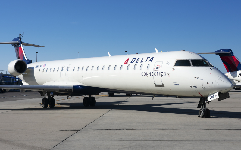 Photo of N802SK - Delta Airlines Mitsubishi CRJ-900 at SLC on AeroXplorer Aviation Database