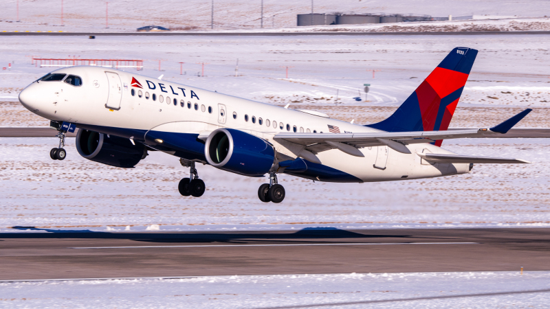Photo of N133DU - Delta Airlines Airbus A220-100 at DEN on AeroXplorer Aviation Database