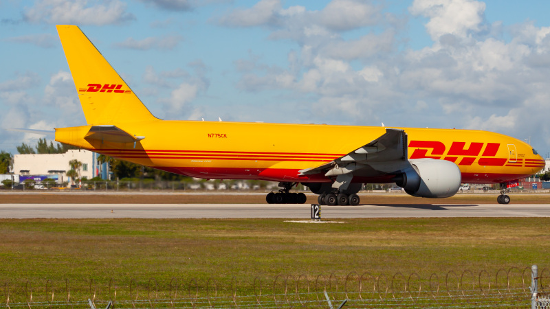Photo of N775CK - DHL Boeing 777-F at MIA on AeroXplorer Aviation Database
