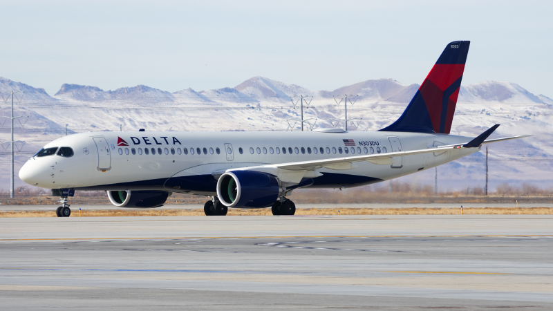 Photo of N303DU - Delta Airlines Airbus A220-300 at SLC on AeroXplorer Aviation Database