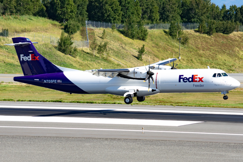 Photo of N705FE - FedEx Feeder ATR 72-600F at ANC on AeroXplorer Aviation Database