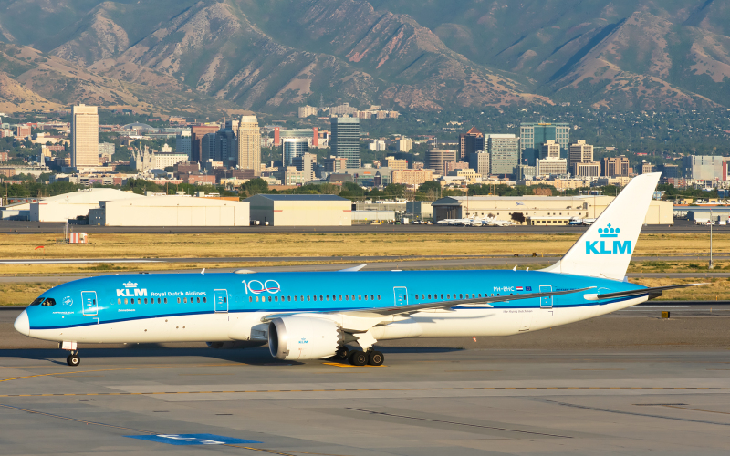 Photo of PH-BHC - KLM Boeing 787-9 at SLC on AeroXplorer Aviation Database