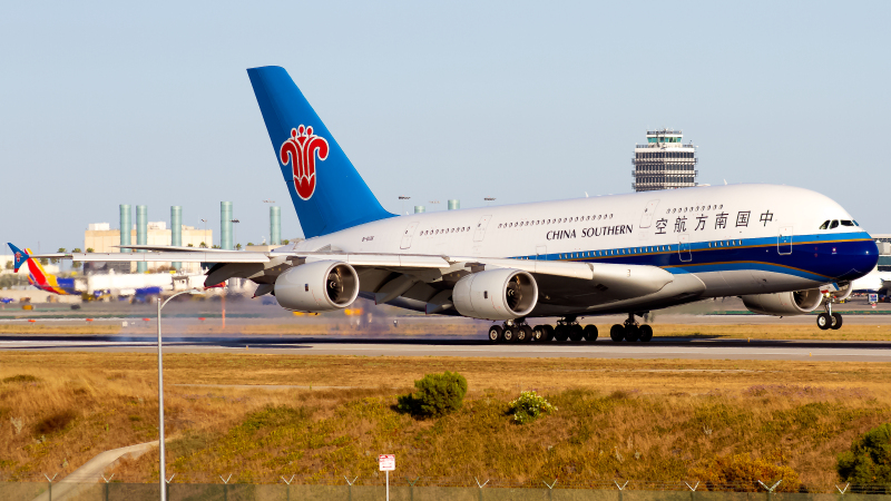 Photo of B-6136 - China Southern Airlines Airbus A380-800 at LAX on AeroXplorer Aviation Database