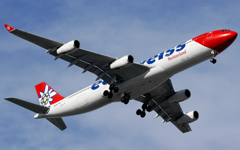 Photo of HB-JMG - Edelweiss Air Airbus A340-300 at TPA on AeroXplorer Aviation Database