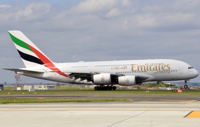 Photo of A6-EVE - Emirates Airbus A380-800 at AKL on AeroXplorer Aviation Database