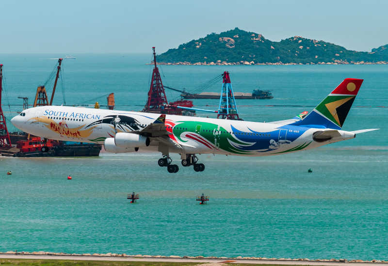 Photo of ZS-SXD - South African Airways Airbus A340-300 at HKG on AeroXplorer Aviation Database