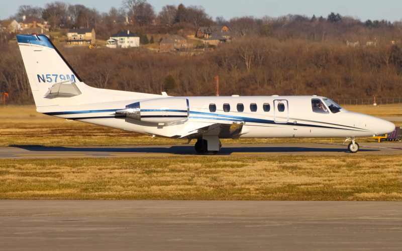 Photo of N579M - PRIVATE Cessna citation 550 at LUK on AeroXplorer Aviation Database