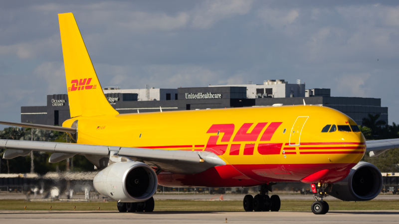 Photo of D-ALMA - DHL Airbus A330-200F at MIA on AeroXplorer Aviation Database