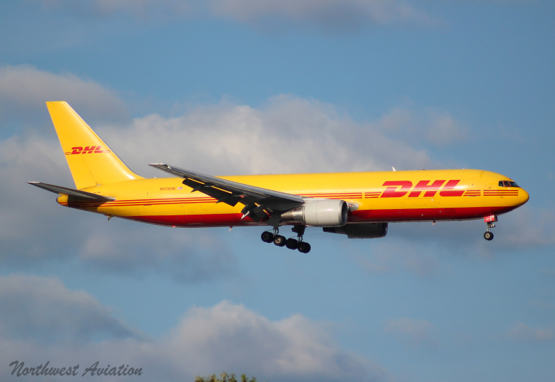 Photo of N372CM - DHL Boeing 767-300F at SEA on AeroXplorer Aviation Database