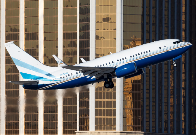 Photo of N108MS - Las Vegas Sands Boeing 737-700BBJ at LAS on AeroXplorer Aviation Database