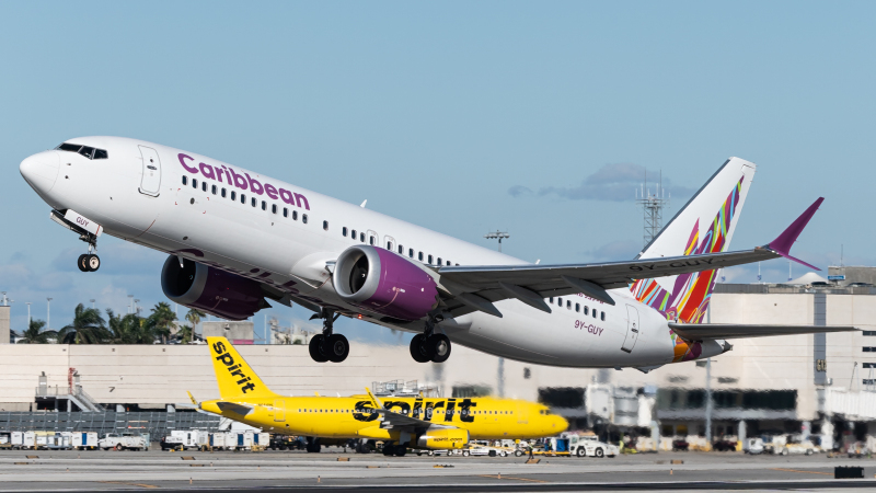 Photo of 9Y-GUY  - Caribbean Airlines Boeing 737 MAX 8 at FLL  on AeroXplorer Aviation Database