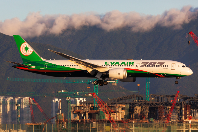 Photo of B-17883 - EVA Air Boeing 787-9 at HKG on AeroXplorer Aviation Database