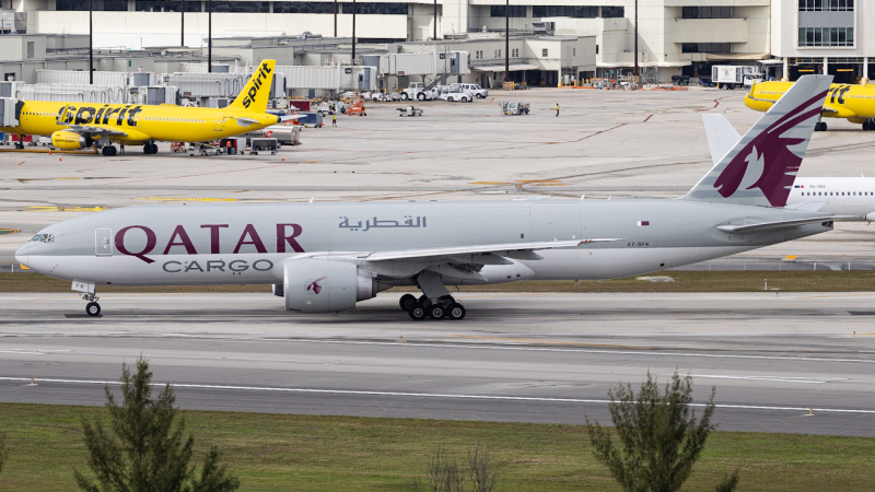 Photo of A7-BFK - Qatar Air Cargo Boeing 777-F at MIA on AeroXplorer Aviation Database