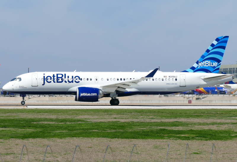 Photo of N3156J - JetBlue Airways Airbus A220-300 at AUS on AeroXplorer Aviation Database