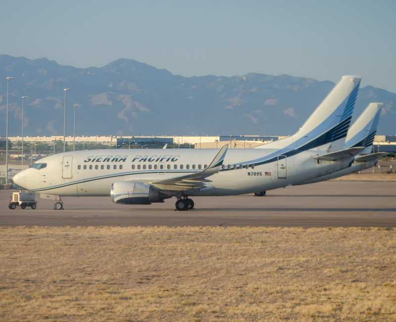 Photo of N709S - Sierra Pacific Airlines Boeing 737-500 at TUS on AeroXplorer Aviation Database