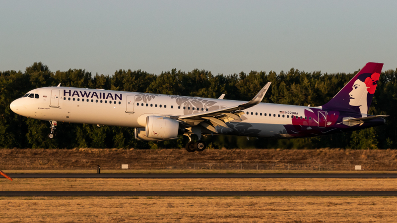 Photo of N220HA - Hawaiian Airlines Airbus A321NEO at PDX on AeroXplorer Aviation Database