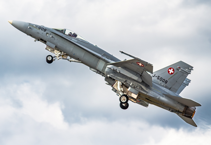 Photo of J-5008 - Swiss Air Force McDonnel Douglas F/A-18 Hornet at TKU on AeroXplorer Aviation Database