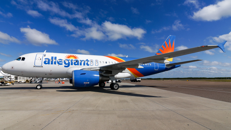 Photo of N322NV - Allegiant Air Airbus A319 at PIE on AeroXplorer Aviation Database