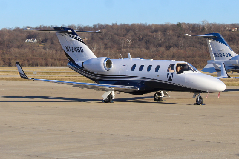 Photo of N124BG - PRIVATE Cessna Citation CJ1 at LUK on AeroXplorer Aviation Database