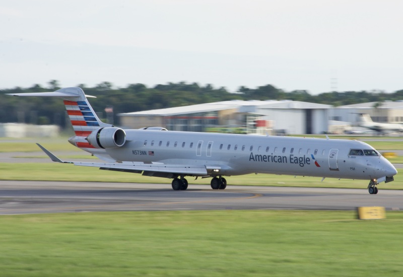 Photo of N573NN - American Eagle Mitsubishi CRJ-900 at DAB on AeroXplorer Aviation Database