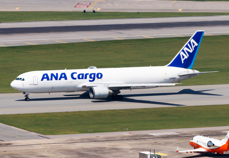 Photo of JA8664 - ANA Cargo Boeing 767-300F at HKG on AeroXplorer Aviation Database