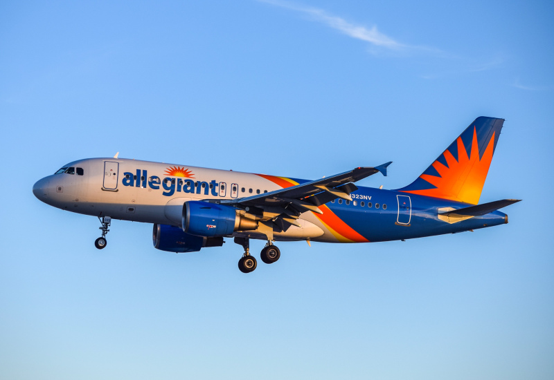 Photo of N323NV - Allegiant Airbus A319 at LAS on AeroXplorer Aviation Database