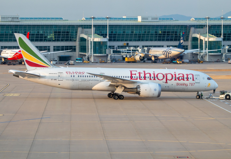Photo of ET-ARE - Ethiopian Boeing 787-8 at ICN on AeroXplorer Aviation Database