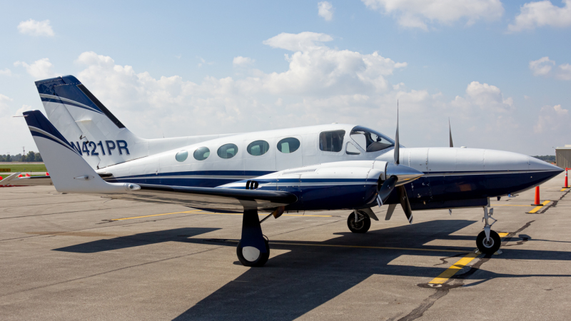 Photo of N421PR - PRIVATE Cessna 421 at DLZ on AeroXplorer Aviation Database