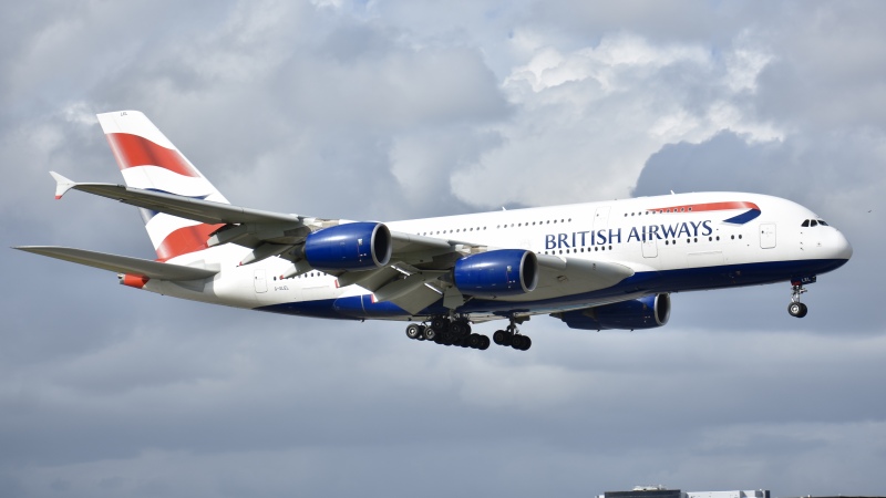 Photo of G-XLEL - British Airways Airbus A380-800 at MIA on AeroXplorer Aviation Database