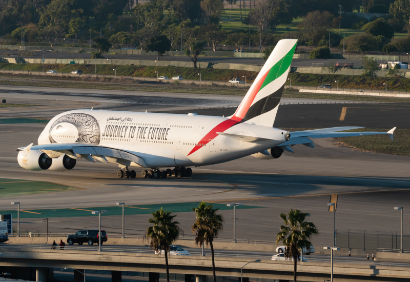 Photo of A6-EUK - Emirates Airbus A380-800 at LAX on AeroXplorer Aviation Database