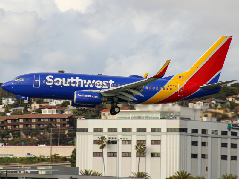 Photo of N7866A - Southwest Airlines Boeing 737-700 at SAN on AeroXplorer Aviation Database