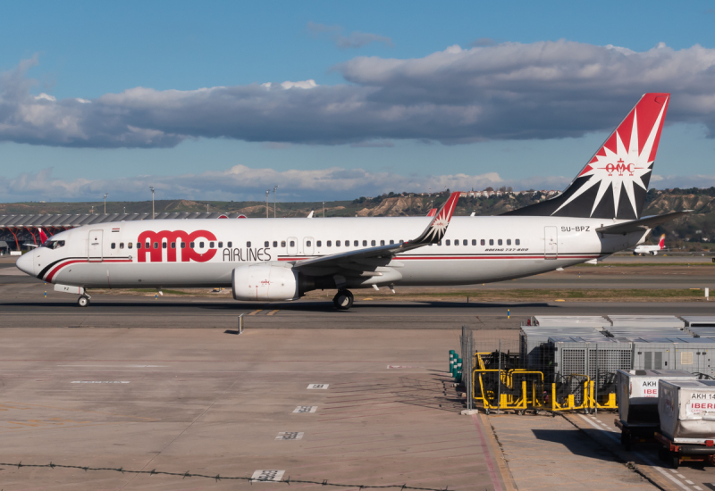 Photo of SU-BPZ - AMC Airlines Boeing 737-800 at MAD on AeroXplorer Aviation Database