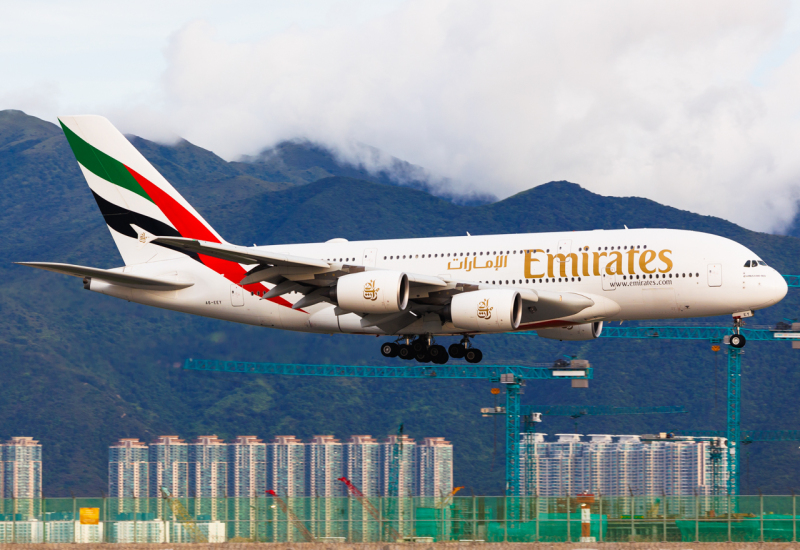 Photo of A6-EEY - Emirates Airbus A380-800 at HKG on AeroXplorer Aviation Database