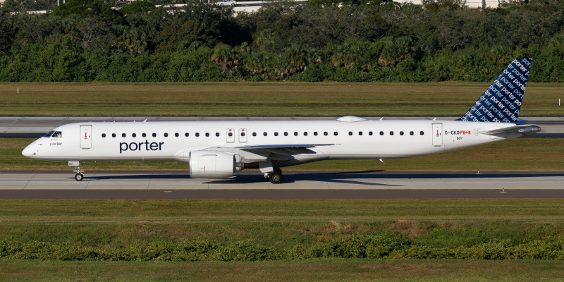 Photo of C-GKQP - Porter Airlines Embraer E195-E2 at TPA on AeroXplorer Aviation Database