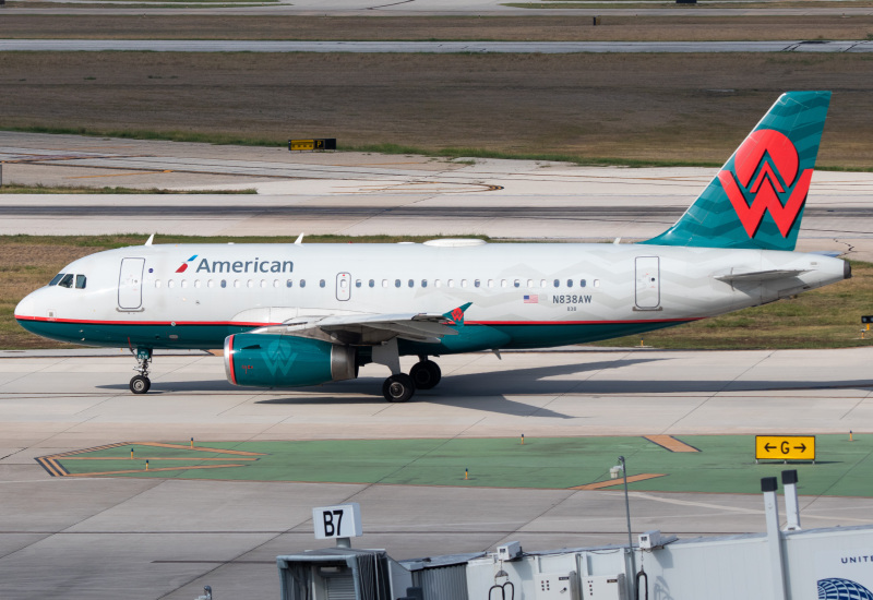 Photo of N838AW - American Airlines Airbus A319 at SAT on AeroXplorer Aviation Database