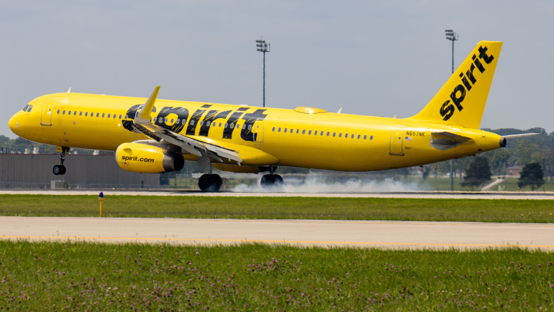 Photo of N657NK - Spirit Airlines Airbus A321-200 at IND on AeroXplorer Aviation Database