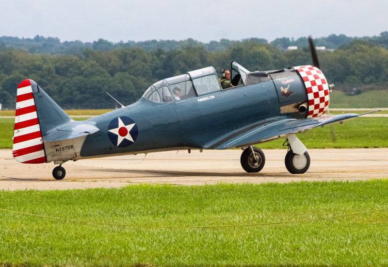 Photo of N257DB - PRIVATE North American T-6 Texan at LUK on AeroXplorer Aviation Database