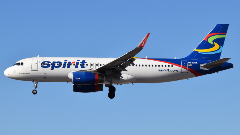 Photo of N640NK - Spirit Airlines Airbus A320 at LAS on AeroXplorer Aviation Database