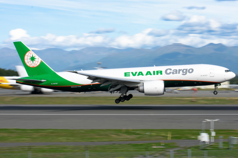 Photo of B-16787 - EVA Air  Boeing 777-F at ANC on AeroXplorer Aviation Database