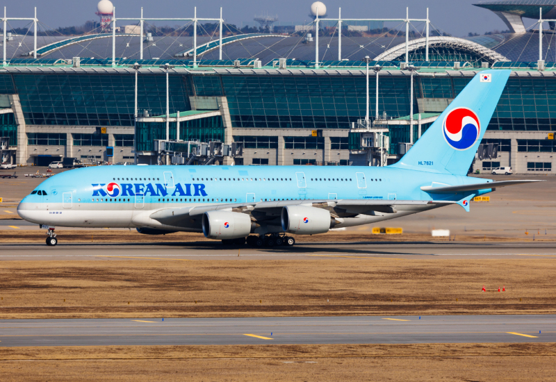 Photo of HL7621 - Korean Air Airbus A380-800 at ICN on AeroXplorer Aviation Database
