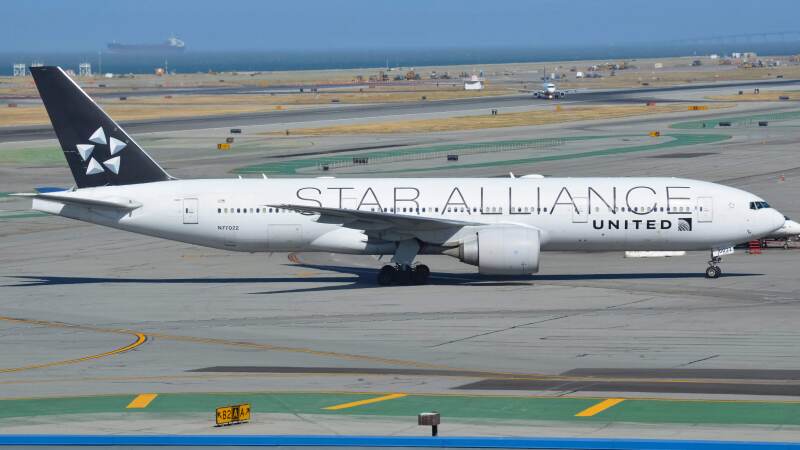 Photo of N77022 - United Airlines Boeing 777-200ER at SFO on AeroXplorer Aviation Database