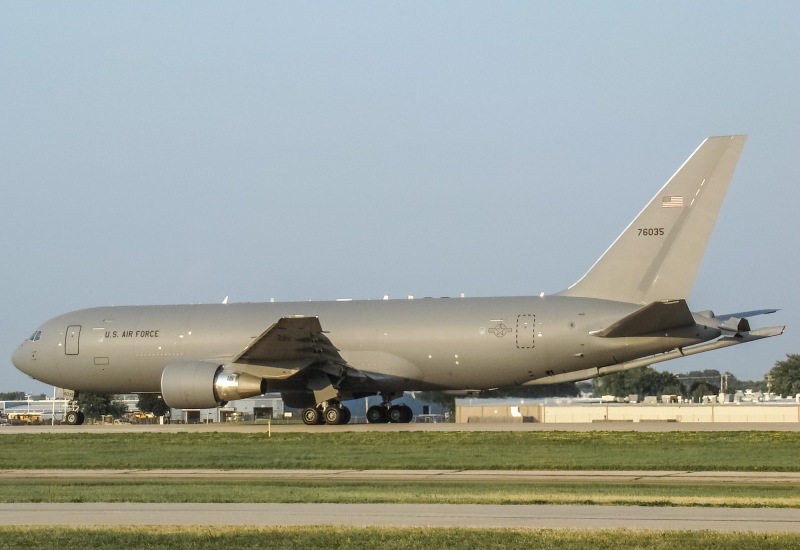 Photo of 17-6035 - USAF - United States Air Force Boeing KC-46A Pegasus at OSH on AeroXplorer Aviation Database