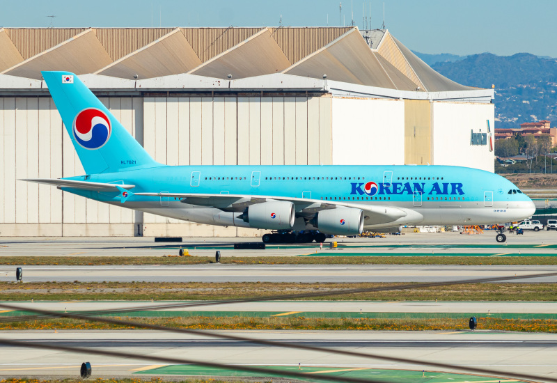 Photo of HL7621 - Korean Air Airbus A380-800 at LAX on AeroXplorer Aviation Database